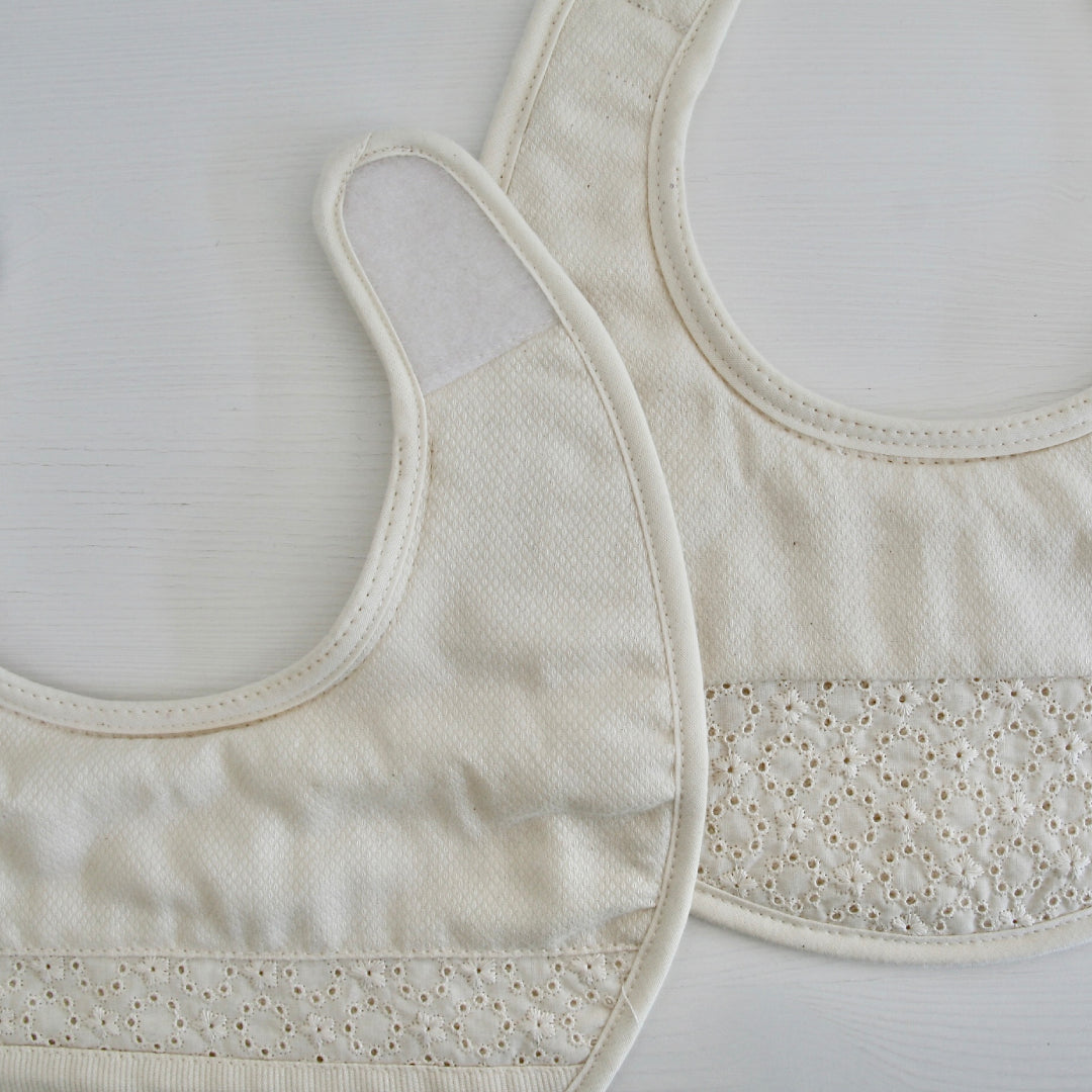 2 Bavoirs Naissance En Dentelle