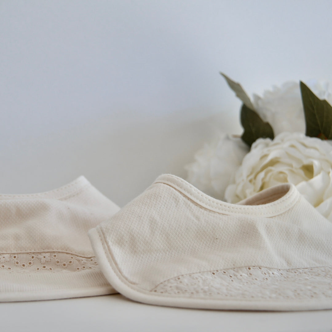 2 Bavoirs Naissance En Dentelle