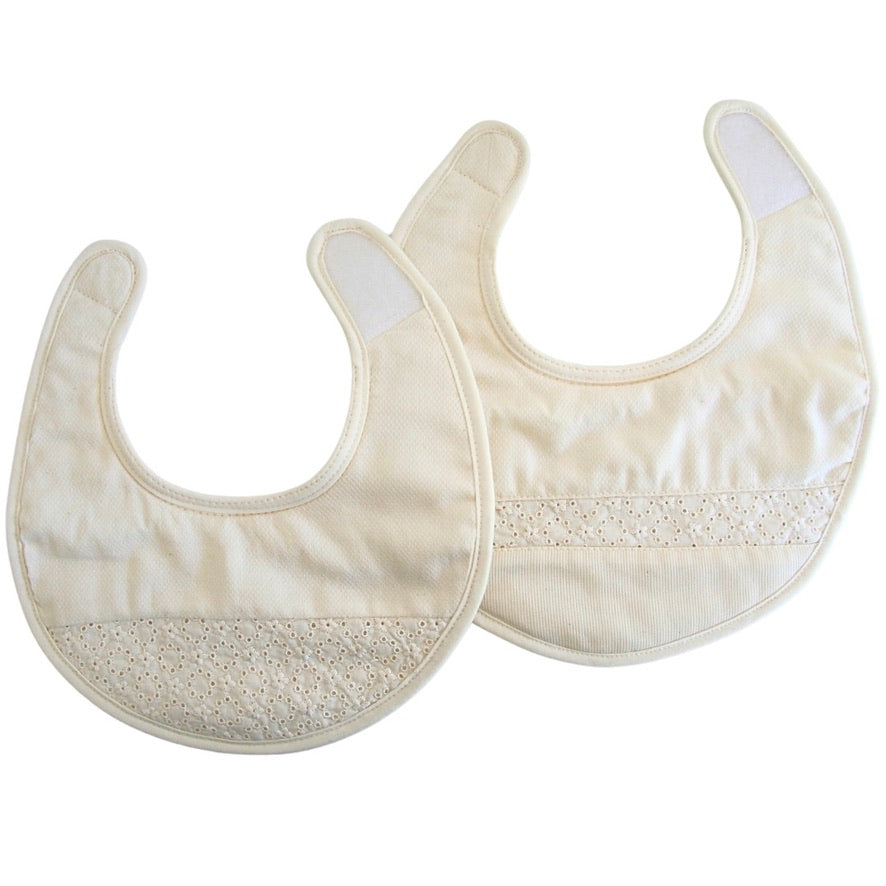 2 Bavoirs Naissance En Dentelle