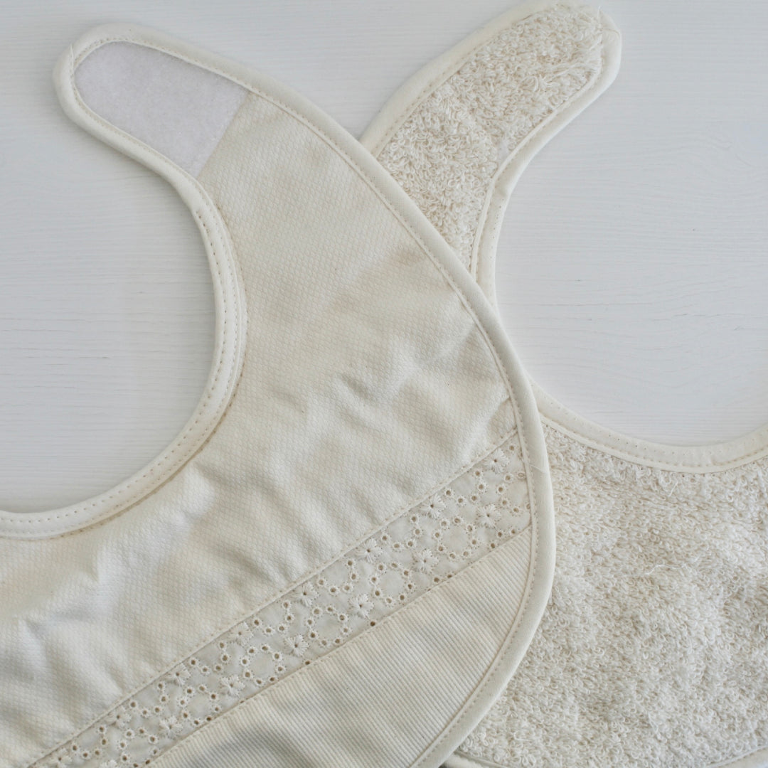 2 Bavoirs Naissance En Dentelle