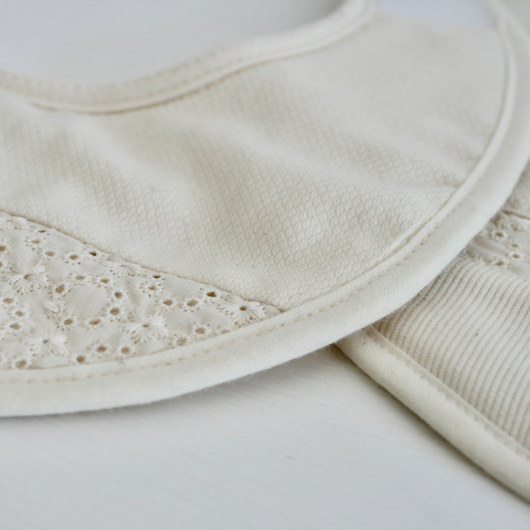2 Bavoirs Naissance En Dentelle