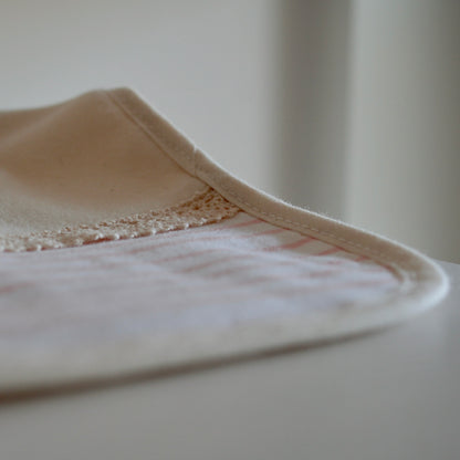 2 Bavoirs 1er Âge - Rose Et Crème